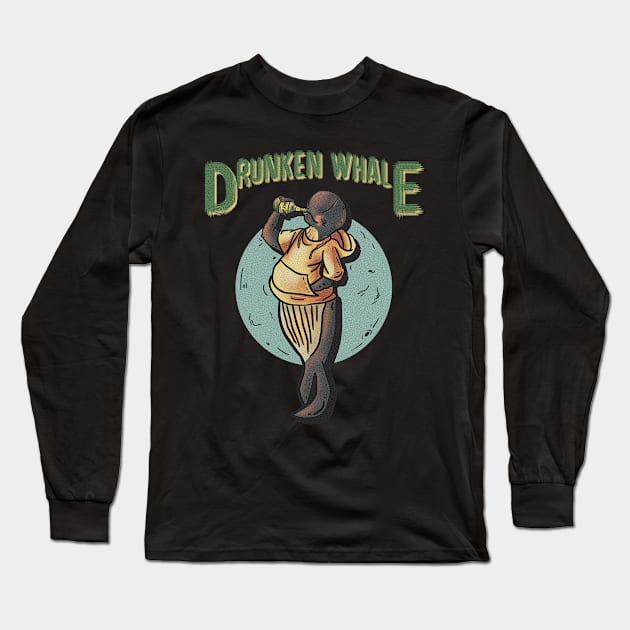 Drunken whale Long Sleeve T-Shirt by Translucia